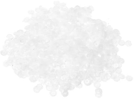 QUARKZMAN 20000 Stück lose Pailletten 6MM Bulk Cup Pailletten Pailletten Stickerei Pailletten Runde Pailetten mit Löchern für Schmuckherstellung Handwerk Nähen Make-up Nagel, Transparent