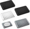 4 Pcs Porte Savon Salle de Bain,Porte-Savon en Silicone Auto-Drainant,Convient aux hôtels et aux Salles de Bains(Noir + Noir + Blanc + Gris)