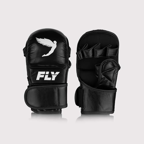 Fly Shadow 2.0 - Attrezzatura sportiva per boxe e arti marziali, guanti MMA, colore nero, M