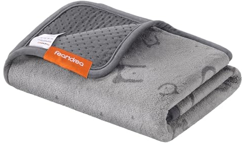 Feandrea Hundedecke, 2er Set, Wiederverwendbare Hundematte, 122 x 61 cm, L, wasserdicht, auslaufsicher, rutschfest, saugfähig für Meerschweinchen, Hamster, Kaninchen, Taubengrau PTD006GD01