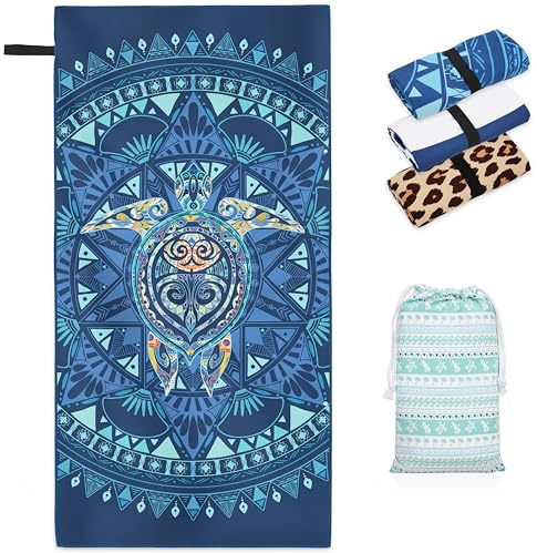 ELAKIRI Mikrofaser Strandtuch XXL 200x100cm - Microfaser Badetuch Groß Leichtdünn Weich | Familien Saugfähig Reisehandtuch Schnelltrocknend Strandhandtuch - Sandfrei Strandtücher für Strand,Schwimm