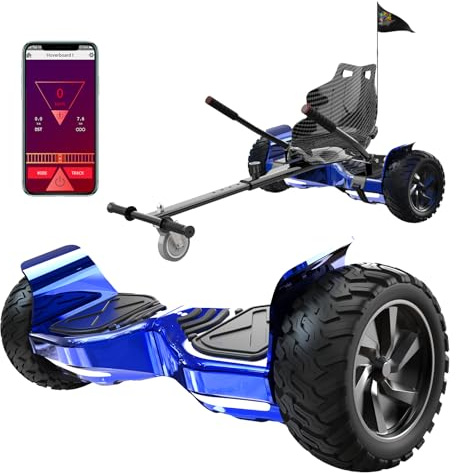 RCB Hoverboards SUV mit Sitz Hoverboards Off-Road, App-fähige Bluetooth, 8,5 '' Hummer + Hoverkart Go Kart für Self Balancing Scooters, Geschenk für Kinder