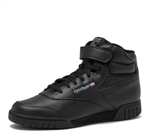 EX-O-FIT HI High Top Basketball Shoes for Men, Retro Men's Sneakers - Black, 8 Medium