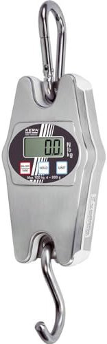 KERN Hängewaage HCN 500K100IP (Wägebereich max. 50 kg, Ablesbarkeit 100 g, für Industrie + Privat, wiegen von Nahrungsmitteln / Koffer usw.)