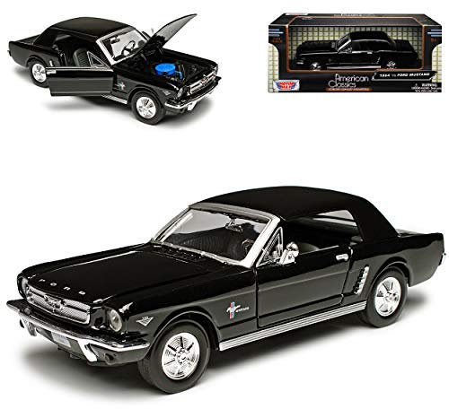 Motormax Ford Mustang 1964 1/2 Coupe Schwarz 1/24 Modell Auto