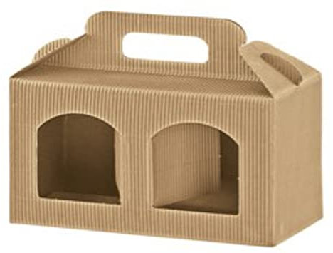 SCATOLA REGALO PORTA VASETTI PER PRODOTTI TIPICI, MIELE O OLIVE 17X8X12h