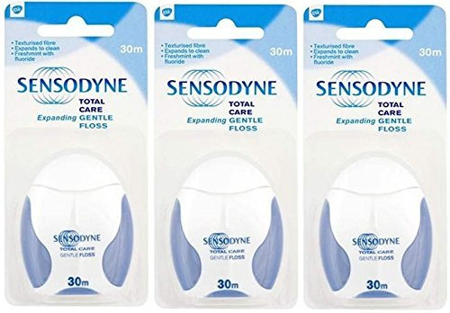 Sensodyne Expanding Dental Floss (3 x 30m) Freshmint with Fluoride by Sensodyne
