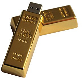 Tomax Goldbarren aus Metall als USB Stick / 32 GB Speicher / USB Speicherstick