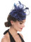 Haojing Fascinators Hut Blume Mesh Bänder Federn auf einem Stirnband und einem geteilten Clip Cocktail Tea Party Hochzeit Kirche Headwear für Mädchen und Frauen Braut
