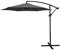 DEGAMO Ampelschirm 300cm Mittelgrau mit Ständer, Gestell Aluminium, UV Schutzfaktor 50+, Material Bezug 100% Polyester, Material Untergestell Aluminium, Gewicht 10kg