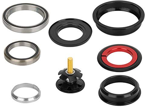 Outbit Cuffie per Bici Forcella conica in Lega di Alluminio con Tubo Dritto 44/55mm Cuffie con Cuscinetto per Bici Accessori per Ciclismo per Bici da Strada MTB