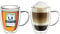 Creano doppelwandiges Thermoglas mit Henkel 250ml, großes Doppelwandglas aus Borosilikatglas, Kaffee-/Teeglas, 2er Set