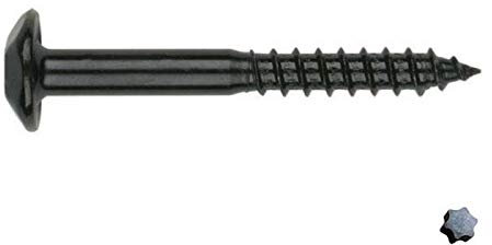 Vis penture 7x70 mm inviolables acier zingué noire par 100