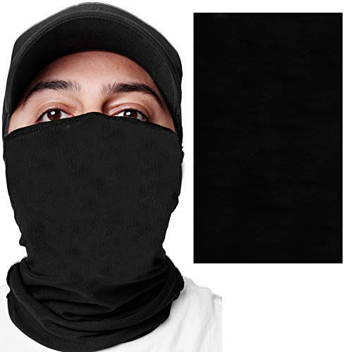 OneRedox Gesichtsschutz Halstuch Black Uni Biker Schal Ski Motorrad Gesichtsmaske Gesicht Wiederverwendbarer Mund- Nasenschutz
