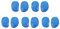 Beaupretty 10 Pezzi di Plastica Professionale Copri Orecchie Protettore Scudo Tinture per Parrucchieri Coloranti Cuffie da Bagno per La Protezione Delle Orecchie Blu
