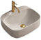 Rea VASQUE À POSER LUIZA 50 GREY MATT Lavabo Salle de Bain 42,5 x 50 x 15,5 cm en Céramique (Gris clair)