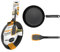 Fiskars Küchen-Set, Bratpfanne (Ø 28 cm) aus Aluminium für alle Kochfelder, Pfannenwender (29 cm) aus Kunststoff/Silikon, Functional Form, 1050764