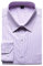 PARKLEES Chemise à manches longues en sergé uni avec poche pour homme Coupe ajustée, Violet à rayures fines, 3XL