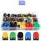 RUNCCI-YUN 160 pcs Tattile Pulsante Interruttore，micro interruttore momentanea，Tact Switch Momentary,interruttori touch e microinterruttori a 4 pin SMD PCB, con tappi, per Arduino, 12 x 12 x 7,3 mm