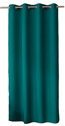 ED ENJOY HOME Dekorativer Vorhang mit silberfarbenen Ösen, 140 x 240 cm, Smaragdgrün, 100% Polyester, satiniert, Kollektion Basic