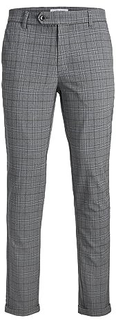 Bestseller A/S Jpstmarco Jjconnor AKM Noos Pantalon Chino, Asphalte/détails : à Carreaux, 31 W/34 L Homme