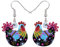 BAMAY Anime Henne Huhn Ohrringe baumeln Acryl Bauernhof Tiere Schmuck lustig Huhn Geschenke für Frauen Mädchen Charms (Mehrfarbig 025)