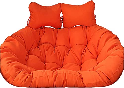 ZTGL Hängesessel Kissen für Zweisitzer, Polster, Auflage für Polyrattan/Rattan Hängeschaukel, Hängekorb, Schaukel Korb, Rückenkissen Ersatzkissen Wasserdicht Outdoor,Orange