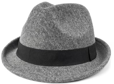 Zylioo M-L Filz-Gangster Trilby, Winter Panama Bogarthut Mafia Hut
