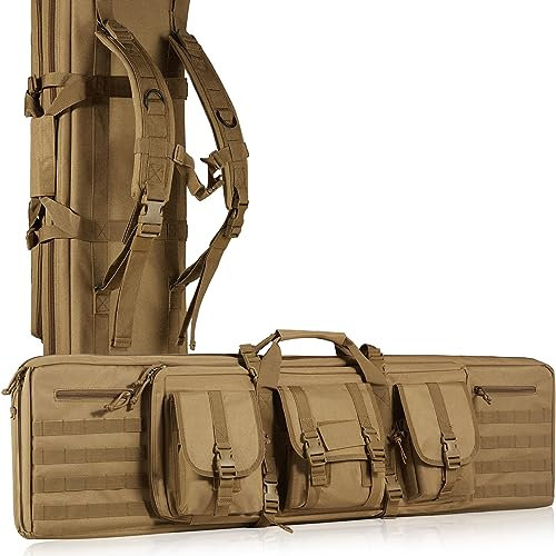 VEVOR Gewehrtasche 1 STK. Waffentasche, 1016 mm Tragbares Langwaffenfutteral 2 Gewehre & 2 Pistolen, Jagd Gewehrtasche Schwarz, Gun Bag Wasserdichtes Gewehrfutteral Waffentasche inkl. Molle-System