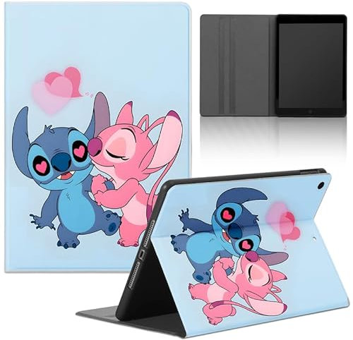 Stradvnaly Cover per Samsung Galaxy Tab A9 8,7 SM-X110/SM-X115, Custodia con Kawaii Stitch Anime Cartoon Manga Modello Holder Flip Case in pelle PU con Supporto Antiurto Tablet Cover, SS7