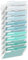 SUPTIDY 10-stöckiger Wandordner, Netz-Hängeregistratur-Organizer, Montage erforderlich, Hängemappen für Papiere, Ordner, Zeitschriften, Wand-Organizer für Klemmbrett, Weiß