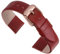 QUARKZMAN Bracelet en Cuir Véritable Rouge de 16 mm de Largeur Plat et Fin Élégant Bracelet de Montre en Cuir avec Boucle en Or Rose pour Hommes et Femmes