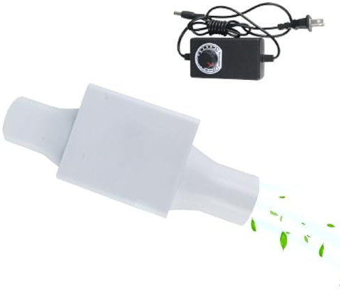 UEGFSIJRF Small Inline Fan 2 Inch,32 CFM Inline Exhaust Blower Micro Booster Fan 12V Ventilation with Speed Controller for Attic Workshop Greenhouse(25MM)