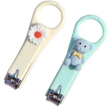 GXGM 2 Pezzi Tagliaunghie per Neonati e Bambini Tagliaunghie In Acciaio Inossidabile Di Alta Qualità Design Della Lama Curva Sharp Non Danneggia L'Armatura Cura delle Unghie e Manicure