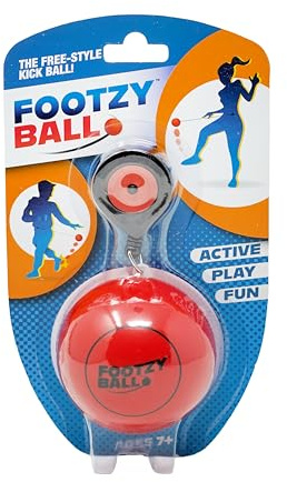blue orange Soccer Ball Foot Fidget, Sport Toy, Solo Active Play, Special Needs Ball, Stress Ball, Kick Practice Training Workout for Football, Soccer Players, FootzyBall Games
