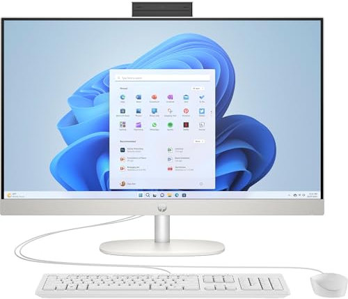 HP 27-cr0007sl All-in-One, Desktop, AMD RYZEN 7 7730U, 16GB RAM DDR4, 512GB SSD NVMe, AMD Radeon Integrata, Display da 27 FHD IPS, Audio Integrato da 2W, Webcam, Windows 11, Non è Touch, Bianco