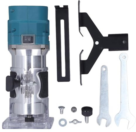 1Herramienta Enrutadora De Madera, Enrutador Compacto Con 6 Velocidades Variables, Enrutador Manual Fresadora Multifunción Para Madera Máquina Ranuradora Para Ranurar Recortar Sin Batería Ni Cargador