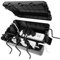 RISEMART extra große kabelbox (32 * 21 * 13 cm), IP54 wasserdicht, 7 Kabeleingänge und -ausgänge (3 vorne und 4 seitlich) Outdoor kabel safe box, Timer-Steckdose, Polypropylen, schwarz