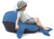 Sitzsack Kinder Spielzeug Stofftier Aufbewahrung, Große Größe Extra Weiche für Jungen Mädchen Aufbewahrung Organizer Mit Reißverschluss, Aufbewahrung Sitzsack für Kleidung (Nur Bezug) Blauer Walfisch