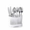 CHEFZOCO Escurridor Cubiertos de Cocina, Escurre Cubiertos, Porta Cubiertos y Cucharas, Escurrecubiertos para Fregadero de Cocina, 16,5 cm Ancho x 8 cm Largo x 13 cm Alto, Plástico, Blanco