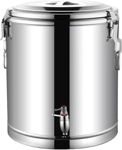 Milchkanne Milcheimer 201 Edelstahl Milcheimer Milchkanne Weineimer Mit Zapfhahn Lagerung Versiegeltes Fass Milchtransportkanne Milchkännchen, Silver, 60L
