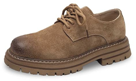 Generisch 2025 Botines casuales para hombre con cordones, suela gruesa, cómodos para el uso diario, duraderos, elegantes zapatos para jeans, todas las estaciones, zapatos de bádminton para hombre 42.5