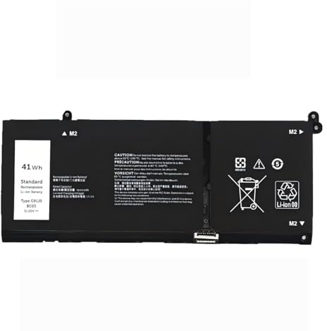 Batteria for laptop V6W33 G91J0, compatibile con Dell, Inspiron 15 5310 3511 5510 5410 5415 5518 3510 3515 5418 7415 for Latitude 3320 3520 3420(G91J0 11.25V 41Wh)