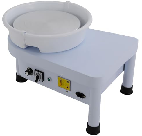 binxun Professionelle Töpfermaschine 8 Zoll Mini Elektro Einhand Kettensäge mit 250W Leistung und Fußpedalsteuerung Elektrische 350U/min Keramikscheibe für Hobby- und Schulgebrauch