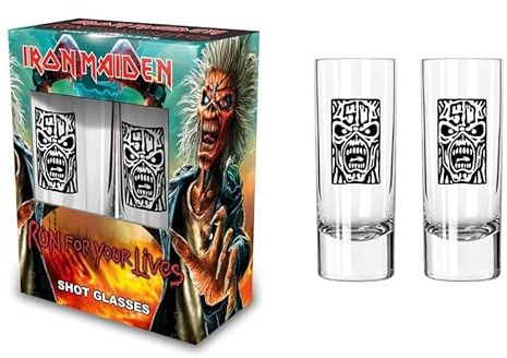 Razamataz Iron Maiden Run for Your Lives Schnapsglas-Set