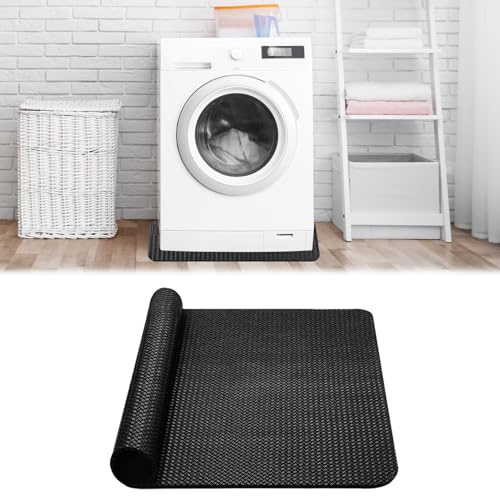 Bocguy Tappetino antiscivolo su entrambi i lati, antivibrazione, per lavatrice, ammortizzatore di vibrazioni, in gomma, per frigorifero, 60 x 60 cm