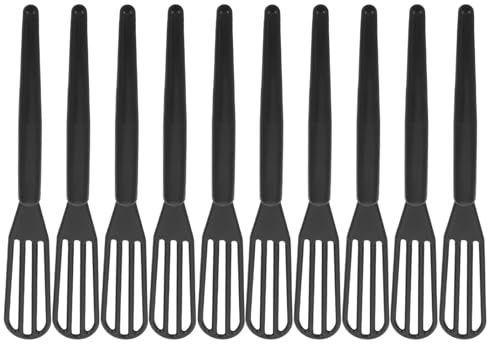 SHERCHPRY Lot de 10 Fouets en Plastique Noirs pour Mélange de Coloration Capillaire, Outil Polyvalent et Confortable, pour Salon ou Teinture Cheveux Maison