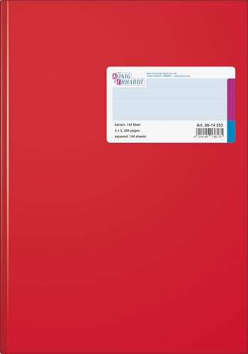 König und Ebhardt König & Ebhardt 8614253 Geschäftsbuch / Kladde (A4, kariert, 70g/m², 144 Blatt Klebebindung)