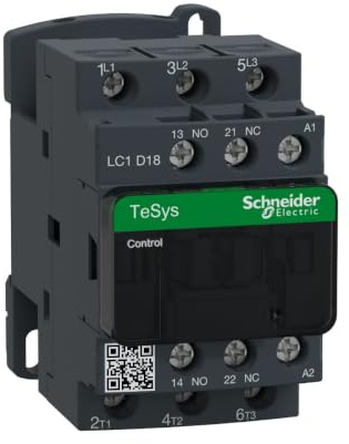 Schneider Electric lc1d18md TeSys D Contactor, ANTIP, 3P, 440 V 18 A AC-3, 220 VCD Coil