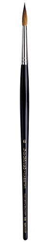 da Vinci Watercolor Series 35 Maestro Paint Brush, Round Long Taper Kolinsky Red Sable, Size 6 (35-06)